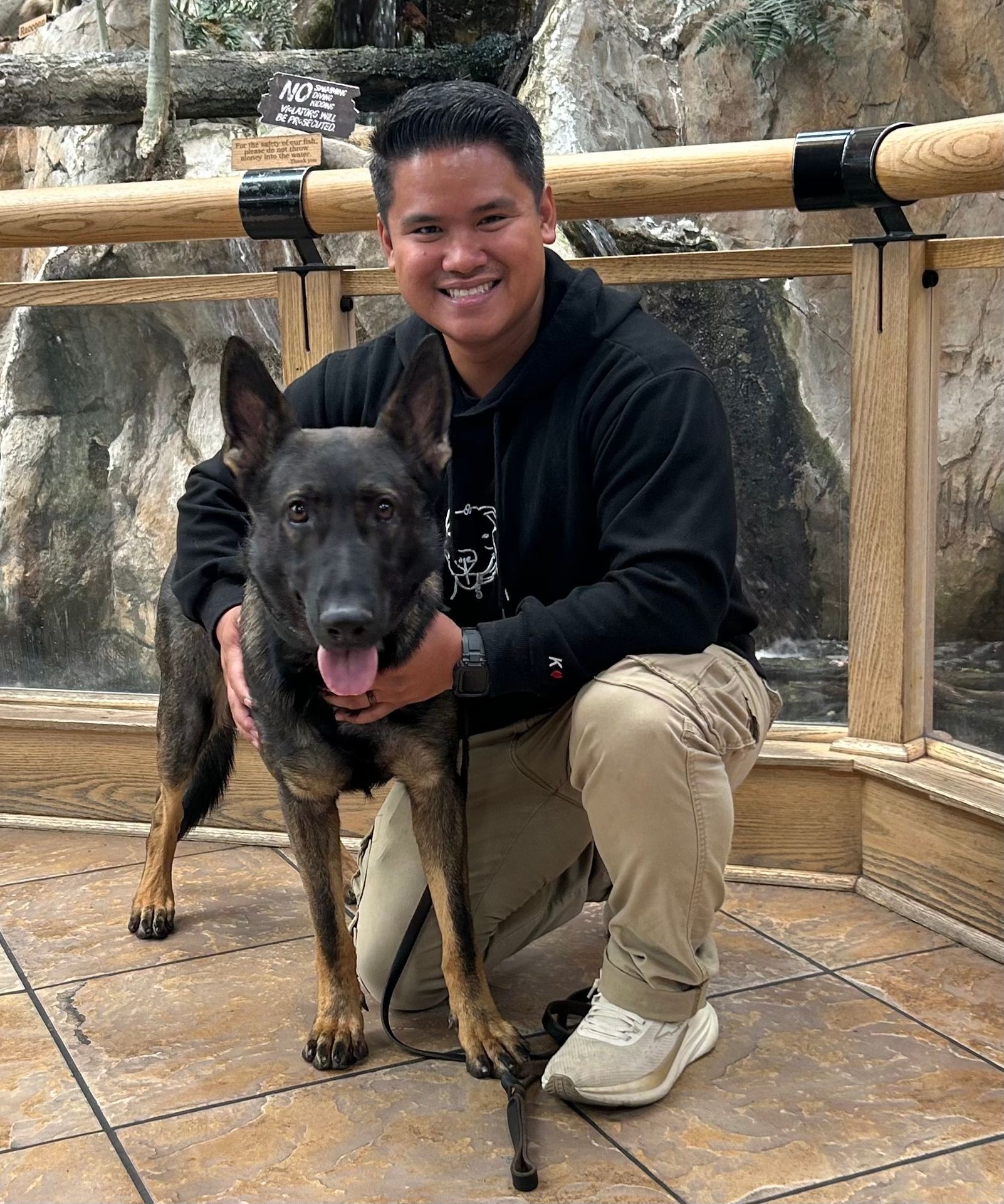 Dog Trainer with German Shepherd